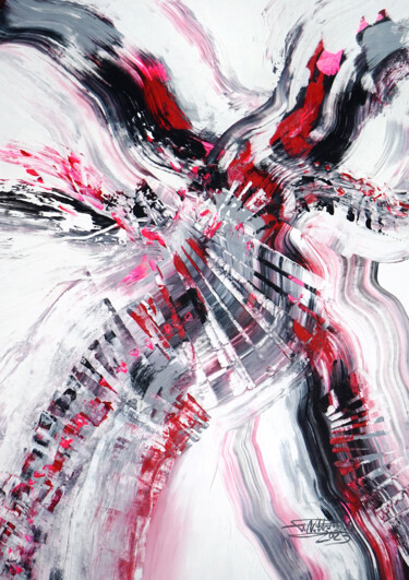 Peinture intitulée "Magenta Energy M 1" par Peter Nottrott, Œuvre d'art originale, Acrylique