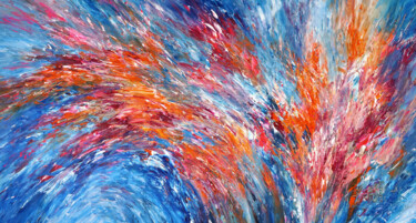 Painting titled "Supernova L 3" by Peter Nottrott, Original Artwork, Acrylic
