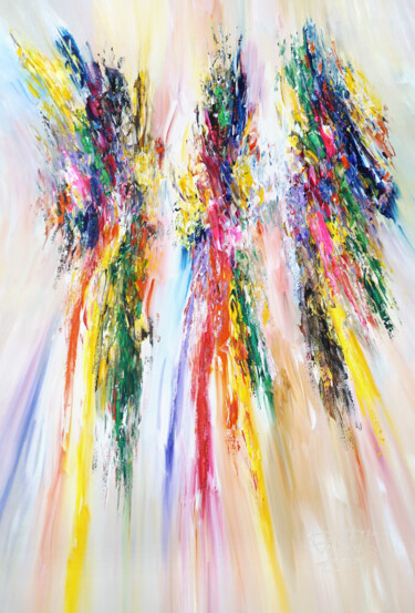 Картина под названием "Joyful Symphony XL 3" - Peter Nottrott, Подлинное произведение искусства, Акрил