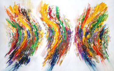 Malerei mit dem Titel "Joyful Symphony XXX…" von Peter Nottrott, Original-Kunstwerk, Acryl