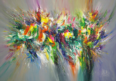 Magnificent Green XL 1 Painting titled "Magnificent Green X…" by Peter Nottrott, Original Artwork, Acrylic