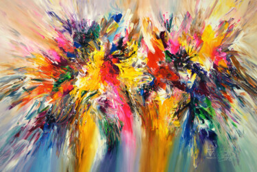 Peinture intitulée "Color Symphony XL 3" par Peter Nottrott, Œuvre d'art originale, Acrylique