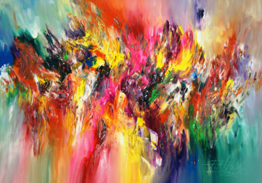 Peinture intitulée "Full Of Energy L 1" par Peter Nottrott, Œuvre d'art originale, Acrylique