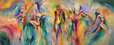 Pittura intitolato "Amorist And Nudes X…" da Peter Nottrott, Opera d'arte originale, Acrilico