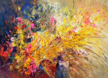 Malerei mit dem Titel "Energetic Fields M1" von Peter Nottrott, Original-Kunstwerk, Acryl