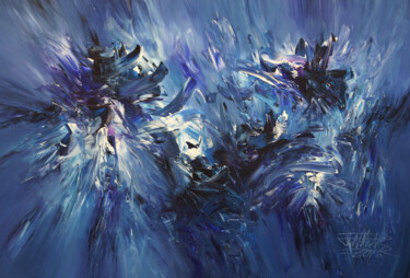 Painting titled "Deep Blue Inspirati…" by Peter Nottrott, Original Artwork, Acrylic