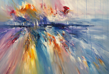Картина под названием "Sailing Away XL 1" - Peter Nottrott, Подлинное произведение искусства, Акрил