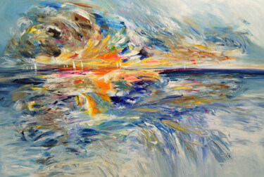 Картина под названием "Seascape Sailing Im…" - Peter Nottrott, Подлинное произведение искусства, Акрил