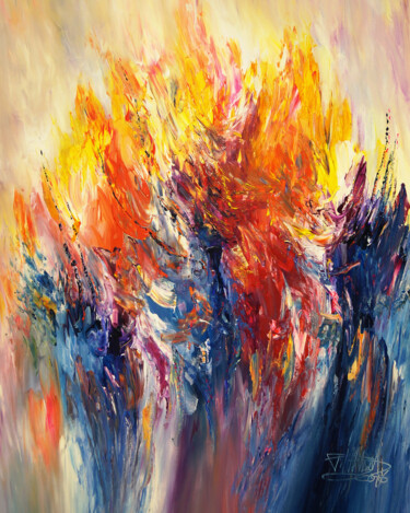 Картина под названием "Eruption M1" - Peter Nottrott, Подлинное произведение искусства, Акрил