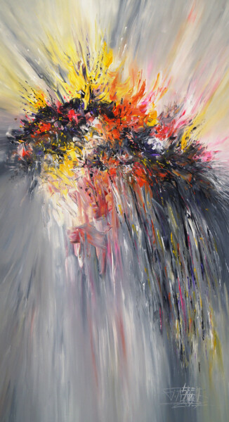 Peinture intitulée "Thunder And Lightni…" par Peter Nottrott, Œuvre d'art originale, Acrylique