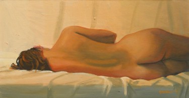 Painting titled "Nude back" by Peter Orrock, Original Artwork, Acrylic