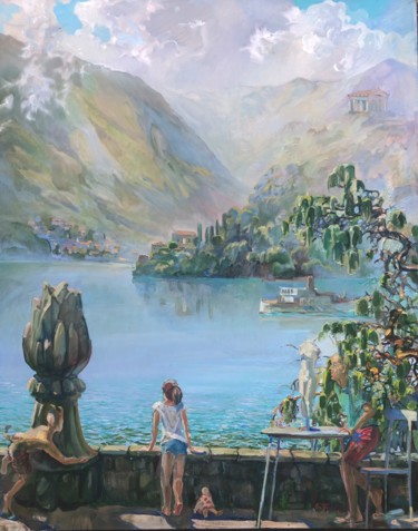 Painting titled "The Venus Bay" by Peter Otlan, Original Artwork, Oil