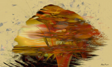 Digitale Kunst mit dem Titel "Paradiesapfelbaum" von Peter Parma, Original-Kunstwerk, Digitale Malerei