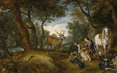 Pintura intitulada "Miracle de la Saint…" por Peter Paul Rubens, Obras de arte originais, Óleo