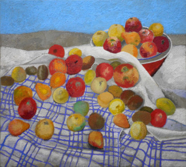 Painting titled "Obst aus dem Garten" by Peter Pinsel, Original Artwork, Other