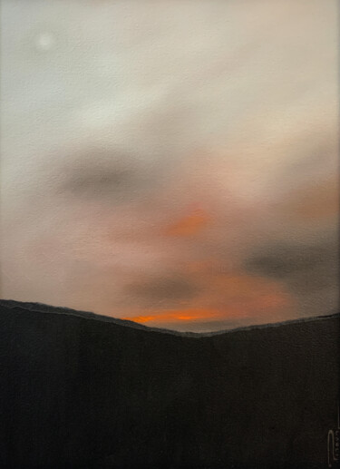 Painting titled "Distant Fires IV" by Peter Pitout, Original Artwork, Oil