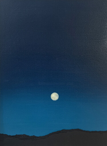 Peinture intitulée "Lunair - II" par Peter Pitout, Œuvre d'art originale, Huile