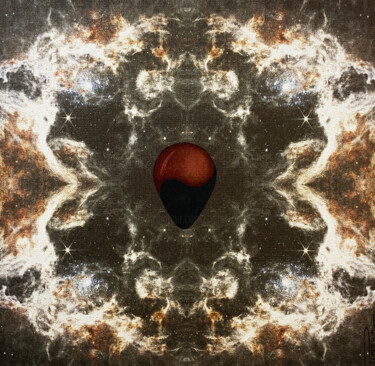 Malerei mit dem Titel "Sentient Nebula" von Peter Pitout, Original-Kunstwerk, Öl Auf Karton montiert