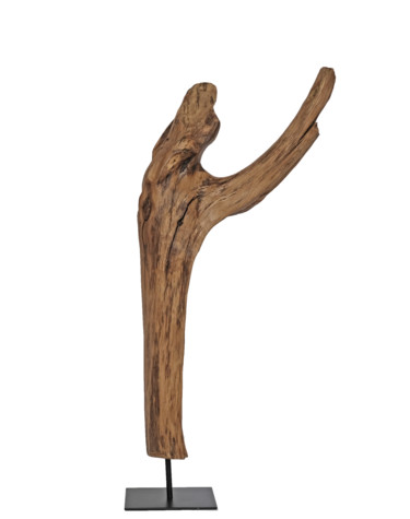 Skulptur mit dem Titel "Hands up...." von Peter Reichel, Original-Kunstwerk, Holz