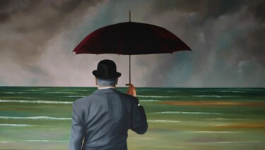 Painting titled "The Rain in the Exi…" by Peter Seminck, Original Artwork, Oil