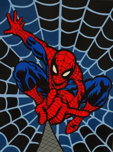 Schilderij getiteld "Spiderman" door Peter Seminck, Origineel Kunstwerk, Acryl
