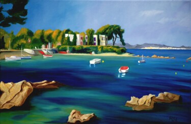 Painting titled "Port de l'Olivette" by Peter Seminck, Original Artwork, Oil