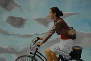 Pintura titulada "Against the Wind" por Peter Seminck, Obra de arte original, Oleo
