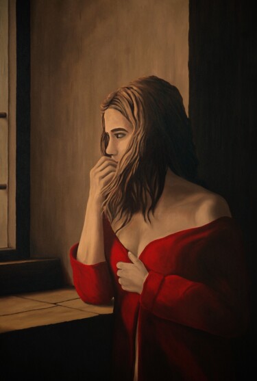 Painting titled "Doubt" by Peter Seminck, Original Artwork, Oil