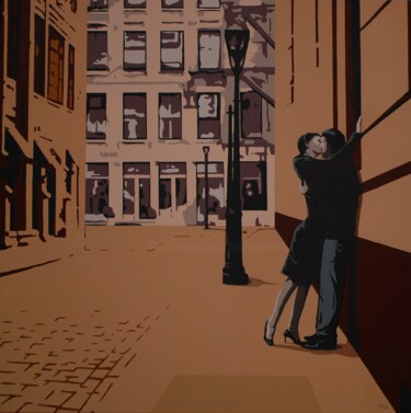 绘画 标题为“Urban kiss” 由Peter Seminck, 原创艺术品, 丙烯