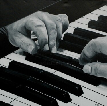 Pintura intitulada "Piano" por Peter Seminck, Obras de arte originais, Óleo
