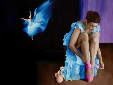 Painting titled "One day (I'll fly a…" by Peter Seminck, Original Artwork, Oil