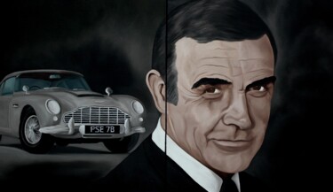 Painting titled "Bond....James Bond" by Peter Seminck, Original Artwork, Oil