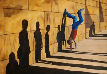 Painting titled "Upside-down" by Peter Seminck, Original Artwork, Oil