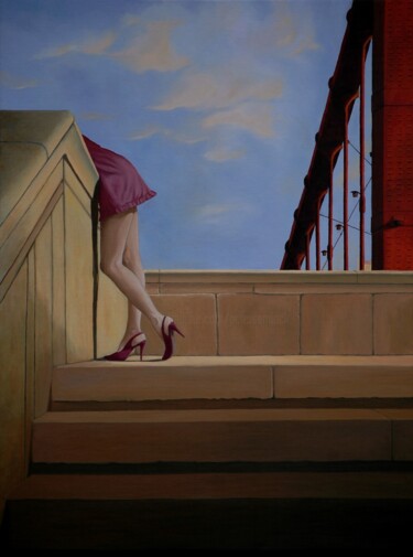 Pittura intitolato "Stairway to heaven…" da Peter Seminck, Opera d'arte originale, Olio