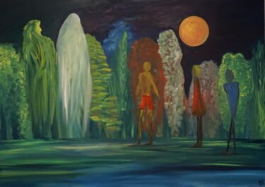 Painting titled "When-the-Trees-are-…" by Peter Stutz, Original Artwork, Oil