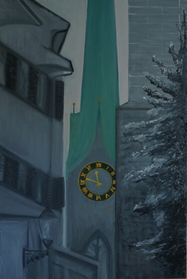 Malerei mit dem Titel "Schluesselgasse-Zue…" von Peter Stutz, Original-Kunstwerk, Öl