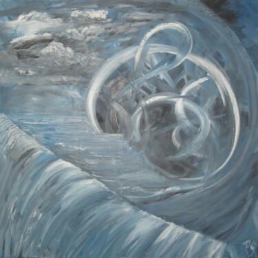 Картина под названием "Waters-cicle-sound-…" - Peter Stutz, Подлинное произведение искусства, Масло