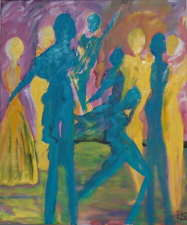 Pittura intitolato "Earls-Dancing-Club" da Peter Stutz, Opera d'arte originale, Olio