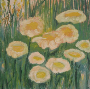 Malerei mit dem Titel "Wild flowers" von Peter Stutz, Original-Kunstwerk, Öl