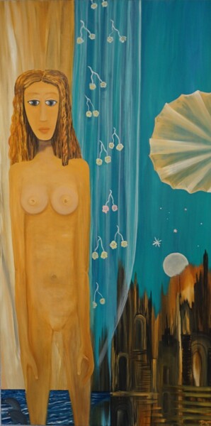 Painting titled "The Modern Venus" by Peter Stutz, Original Artwork, Oil