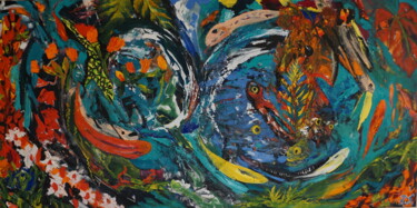 Painting titled "Wild-Life-II" by Peter Stutz, Original Artwork, Oil