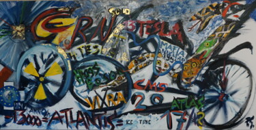 Peinture intitulée "Mafia-Nuclear" par Peter Stutz, Œuvre d'art originale, Huile