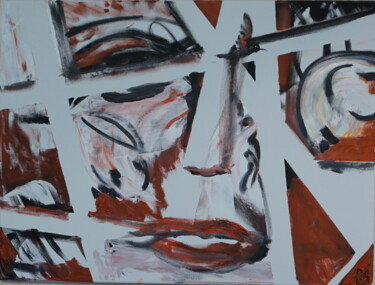 Painting titled "Torn" by Peter Stutz, Original Artwork, Oil