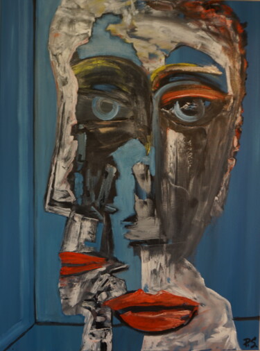 Malerei mit dem Titel "Sculpture" von Peter Stutz, Original-Kunstwerk, Öl