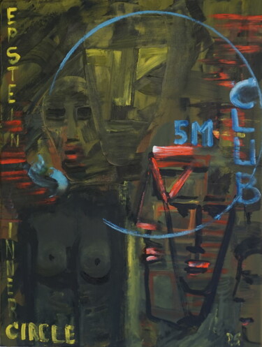 Peinture intitulée "5M Club" par Peter Stutz, Œuvre d'art originale, Huile Monté sur Châssis en bois