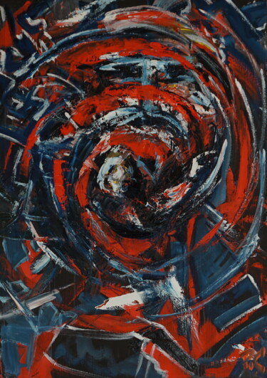 Malerei mit dem Titel "Loosing the grip" von Peter Stutz, Original-Kunstwerk, Öl