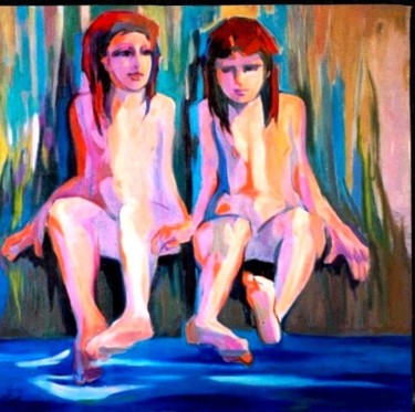 Peinture intitulée "Chicas al Lado del…" par Peter Sussmann (Pinturas), Œuvre d'art originale