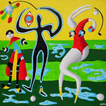 Peinture intitulée "Golf after the rain…" par Peter Vamosi, Œuvre d'art originale, Acrylique Monté sur Châssis en bois