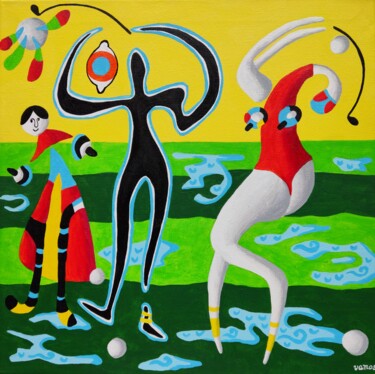 Malerei mit dem Titel "Golf after the rain…" von Peter Vamosi, Original-Kunstwerk, Acryl Auf Keilrahmen aus Holz montiert