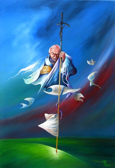 Painting titled "Mea Culpa" by Picturewall, Original Artwork, Oil